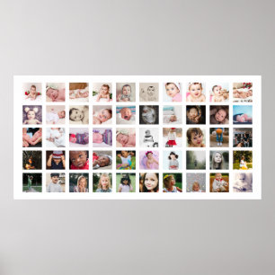 Affiche 50 Collage photo personnalisé