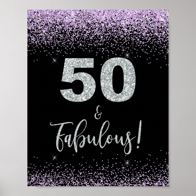 Affiche 50 et fabuleuse fête d'anniversaire Signal noir &  (Devant)