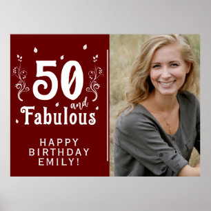 Affiche 50 et fabuleux Foliage Rouge 50e anniversaire Phot