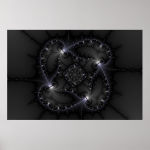 Affiche 50 Nuances De Gris - Art Fractal