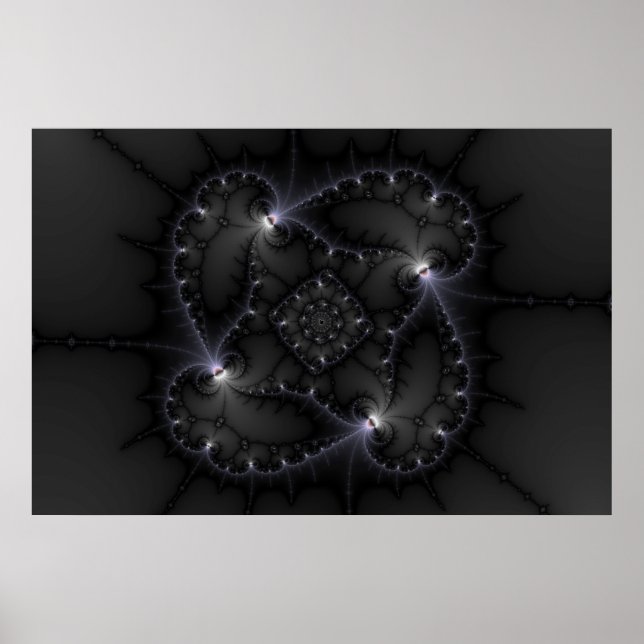 Affiche 50 Nuances De Gris - Art Fractal (Devant)