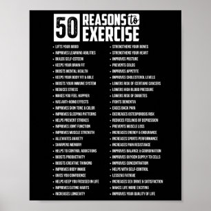 Affiche 50 raisons de l'entraînement