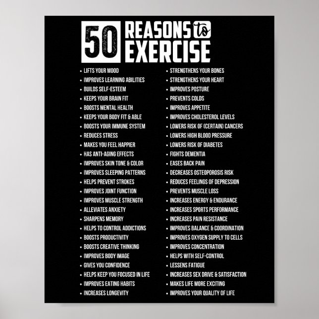 Affiche 50 raisons de l'entraînement (Devant)