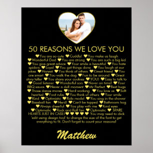 Affiche 50 Raisons pour lesquelles nous vous aimons 50e An