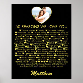 Affiche 50 Raisons pour lesquelles nous vous aimons 50e An