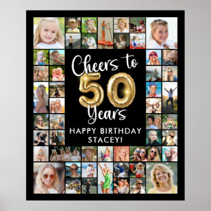 Affiche 50e anniversaire 41 Photo Collage À 50 ans