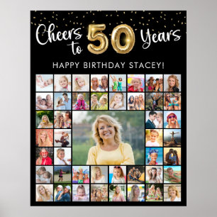 Affiche 50e anniversaire 45 Photo Collage À des années