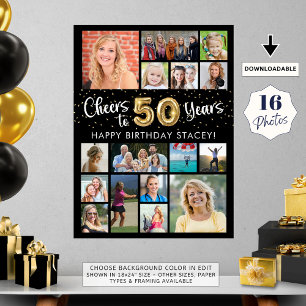 Affiche 50e anniversaire Black Gold 16 Photo Cheers to Yea