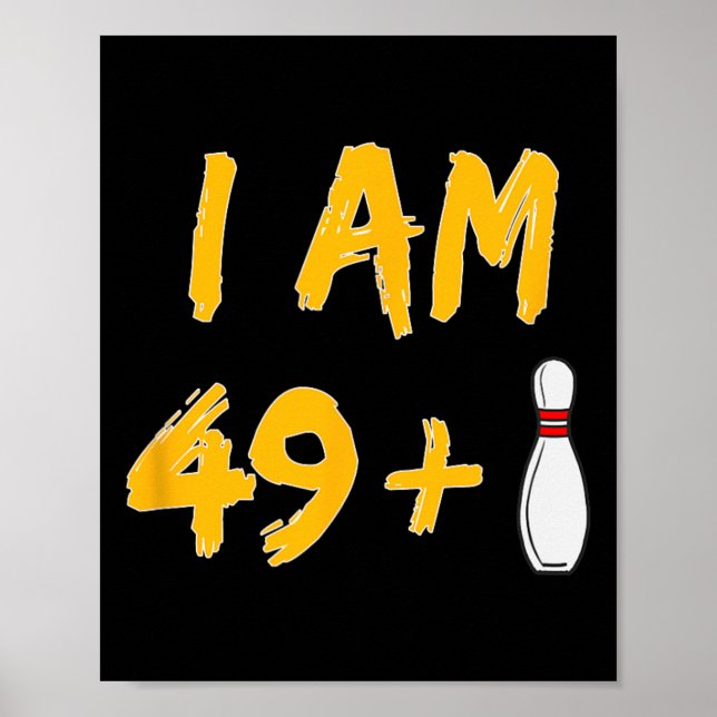 Affiche 50e anniversaire Bowling Shirt Funny Bowler Party  (Devant)