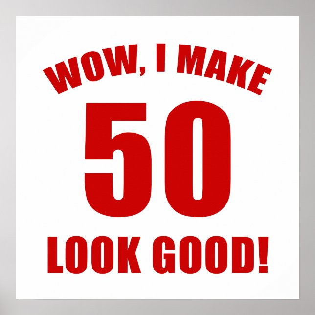 Affiche 50e anniversaire Gag cadeau (r) (Devant)