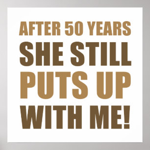 Affiche 50e anniversaire Humour pour hommes