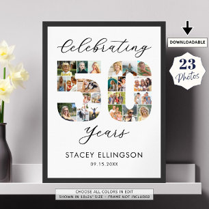 Affiche 50e anniversaire Numéro 50 23 Photo Collage