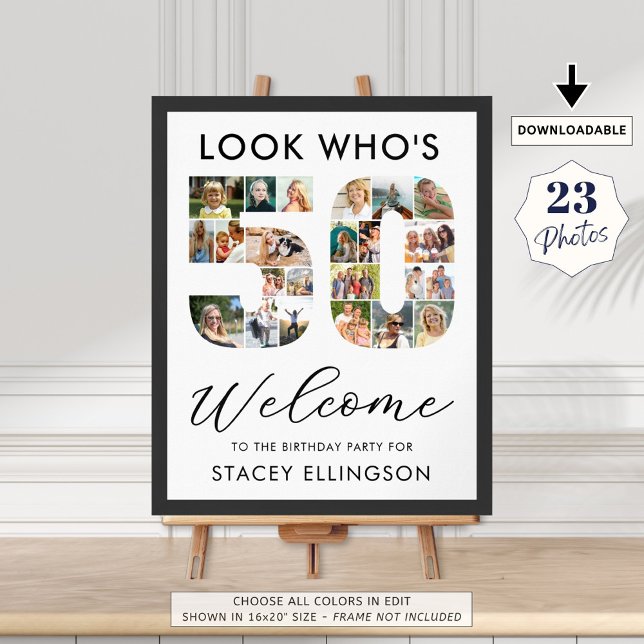 Affiche 50e anniversaire Numéro 50 23 Photos Regardez qui  (Créateur téléchargé)