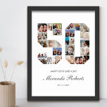 Affiche 50e anniversaire Numéro 50 Photo personnalisée Col<br><div class="desc">Célébrez le 50e anniversaire avec ce poster photo-collage personnalisé numéro 50. Ce cadeau personnalisable est également parfait pour un anniversaire mariage. C'est une excellente façon de présenter des souvenirs précieux de votre vie de mariage et de marié. L'affiche comporte un collage de photos qui capturent ces moments spéciaux, et il...</div>