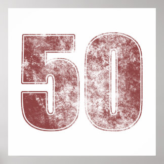 Affiche 50e anniversaire Red Grunge