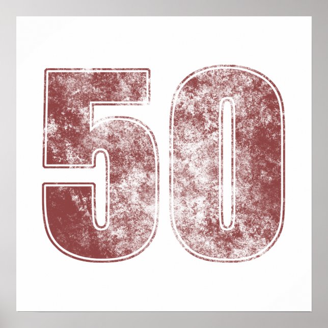 Affiche 50e anniversaire Red Grunge (Devant)