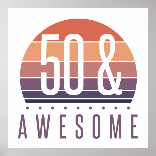 Affiche 50e anniversaire Retro Sunset (Devant)