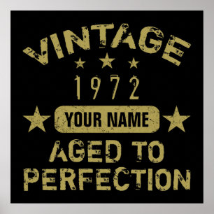 Affiche 50th Birthday Party 1972 Ajouter Votre Nom