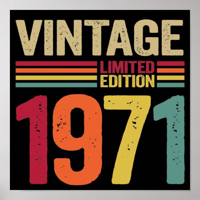 Affiche 51 Years Old Gifts Vintage 1971 51th Birthday gift (Devant)