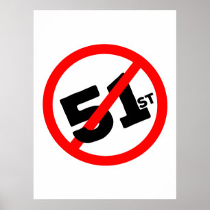 Affiche 51e État Aucun moyen