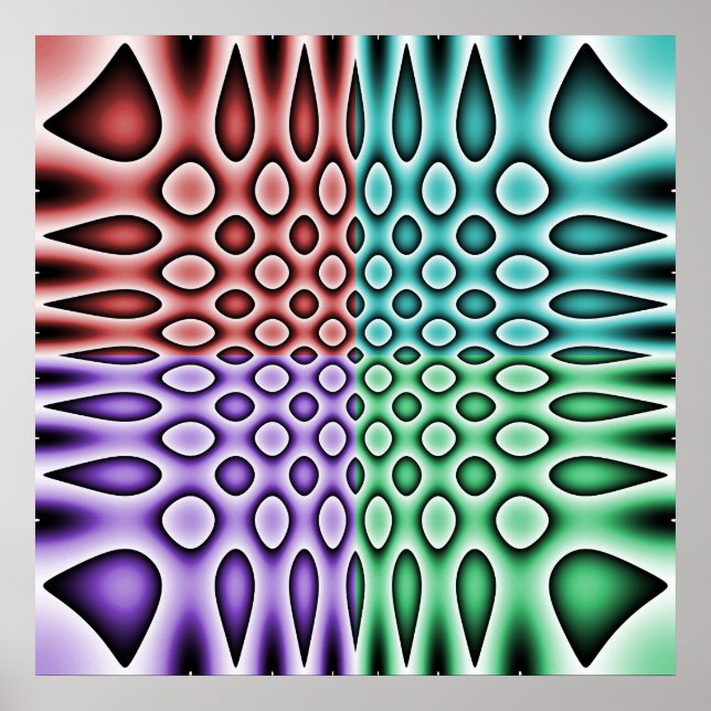 Affiche 52x52 ou plus petite, Cercles abstraits et (Devant)