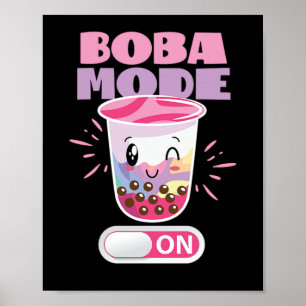 Affiche 53.Boba Tea Mode Boba Activé