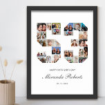 Affiche 53e anniversaire Numéro 53 Photo personnalisée Col<br><div class="desc">Célébrez le 53ème anniversaire avec cette affiche photo-collage personnalisée numéro 53. Ce cadeau personnalisable est également parfait pour un anniversaire mariage. C'est une excellente façon de présenter des souvenirs précieux de votre vie de mariage et de marié. L'affiche comporte un collage de photos qui capturent ces moments spéciaux, et il...</div>