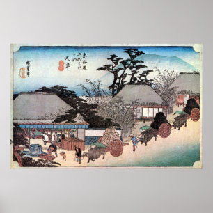Affiche 54. 大 津 宿, 重, Ōtsu-juku, Hiroshige, Ukiyo-e, 広