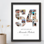 Affiche 54e anniversaire Numéro 54 Photo personnalisée Col<br><div class="desc">Célébrez le 54ème anniversaire avec cette affiche de collage photo personnalisée numéro 54. Ce cadeau personnalisable est également parfait pour un anniversaire mariage. C'est une excellente façon de présenter des souvenirs précieux de votre vie de mariage et de marié. L'affiche comporte un collage de photos qui capturent ces moments spéciaux,...</div>