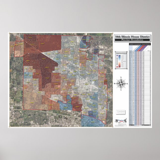 Affiche 54th Illinois House District - 2008 Général (Devant)