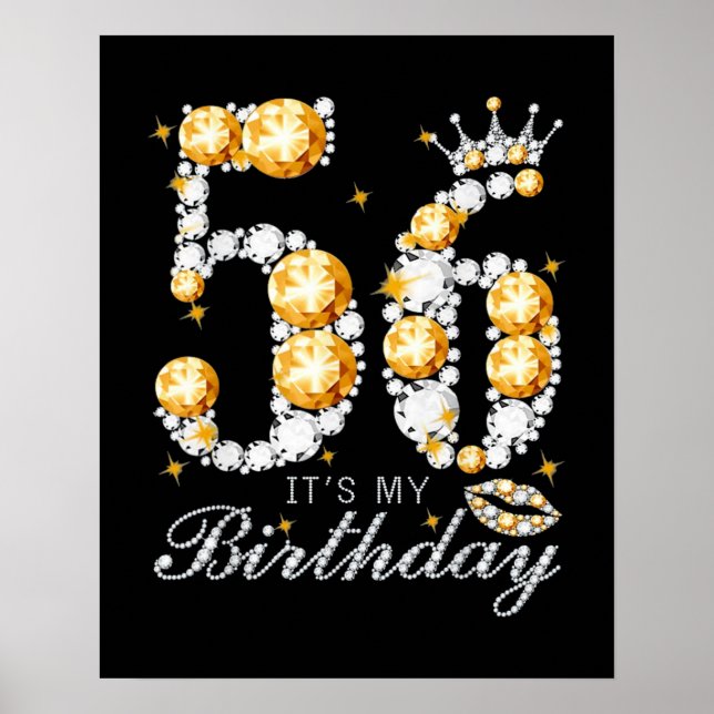 Affiche 56e anniversaire Chaussures à talon élevé Diamant  (Devant)