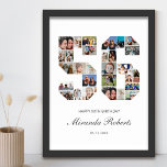 Affiche 56e anniversaire Numéro 56 Photo personnalisée Col<br><div class="desc">Célébrez le 56ème anniversaire avec cette affiche photo-collage personnalisée numéro 56. Ce cadeau personnalisable est également parfait pour un anniversaire mariage. C'est une excellente façon de présenter des souvenirs précieux de votre vie de mariage et de marié. L'affiche comporte un collage de photos qui capturent ces moments spéciaux, et il...</div>
