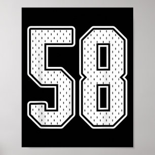 Affiche #58 Vintage blanc 58 Ventilateur sportif Jersey St