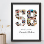 Affiche 58e anniversaire Numéro 58 Photo personnalisée Col<br><div class="desc">Célébrez le 58ème anniversaire avec cette affiche de collage photo personnalisée numéro 58. Ce cadeau personnalisable est également parfait pour un anniversaire mariage. C'est une excellente façon de présenter des souvenirs précieux de votre vie de mariage et de marié. L'affiche comporte un collage de photos qui capturent ces moments spéciaux,...</div>