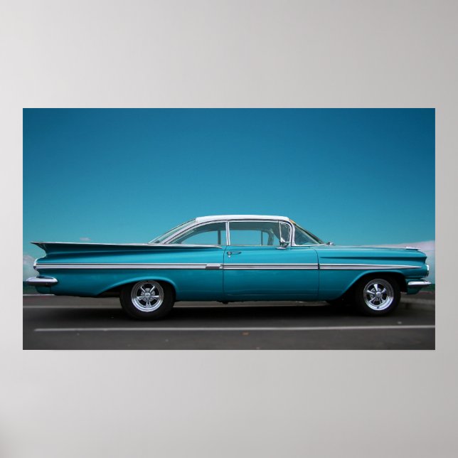 Affiche '59 Chevy en bleu (Devant)