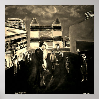 Affiche 5:05 Huile originale sur toile Reprint Poster!