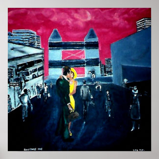 Affiche 5:05 Huile originale sur toile Reprint Poster!