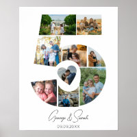 5 ans Ensemble Photo Collage Anniversaire Mariage
