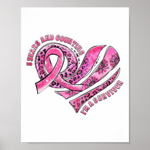 Affiche 5 ans et compter Je suis un survivant Cancer du se