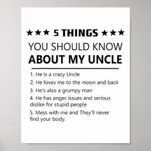 Affiche 5 Choses Que Tu Devrais Savoir Sur Mon Oncle-Fami 
