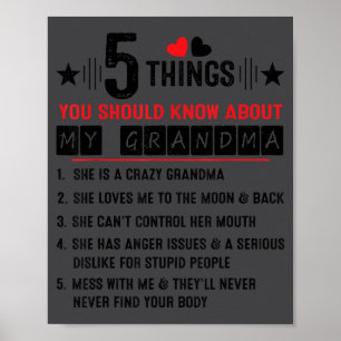 Affiche 5 choses que vous devriez savoir sur ma grand-mère