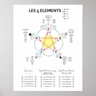 affiche 5 éléments Médecine Chinoise
