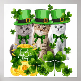 Affiche 5 Kitty Chat Lover Cadeau - Trois Chats Patrick