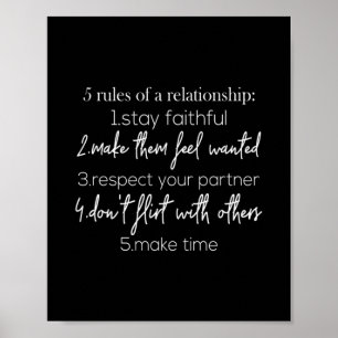Affiche 5 règles de relation