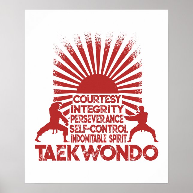 Affiche 5 Ténets De Taekwondo (Devant)