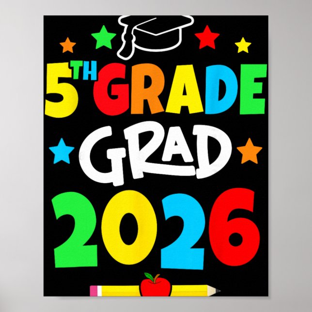 Affiche 5e année 2026 cinquième année diplômé école primai (Devant)