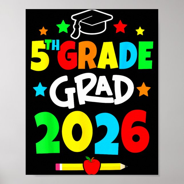 Affiche 5e année 2026 cinquième année diplômé école primai (Devant)