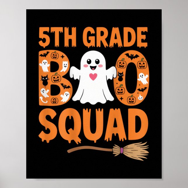 Affiche 5e année Boo Squad Halloween Ghost School Fun Cos (Devant)
