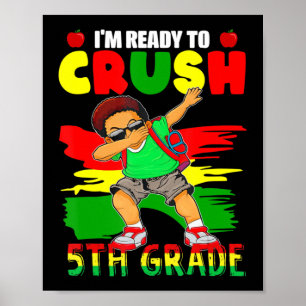 Affiche 5e année Dabbing Black African Boys Retour à l'éco