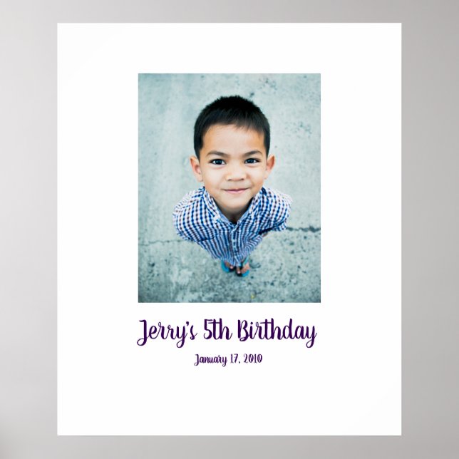 Affiche 5e anniversaire 5e connexion à la carte de fête 5 (Devant)